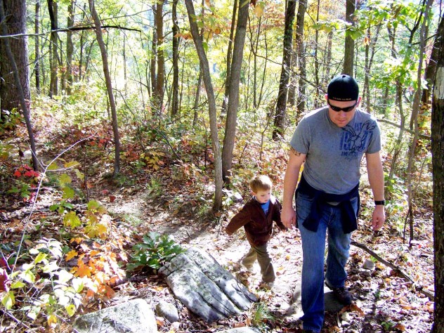 hiking with dad