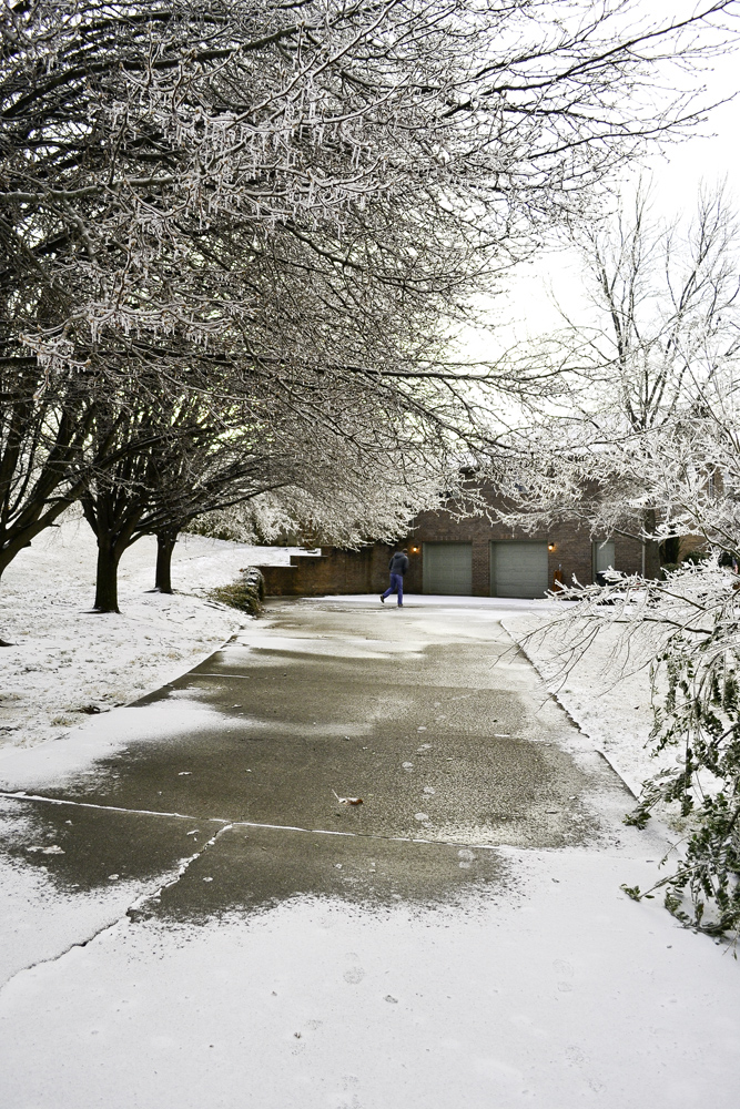 Skating in the driveway