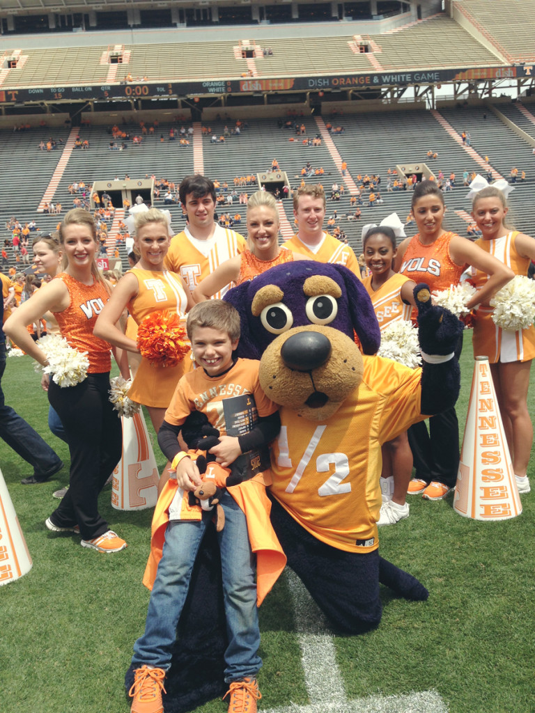 Jackson with Smokey and the Cheerleaders