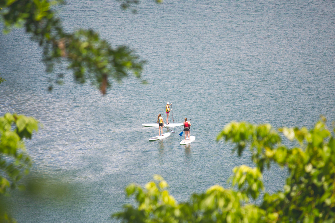 paddle boarding