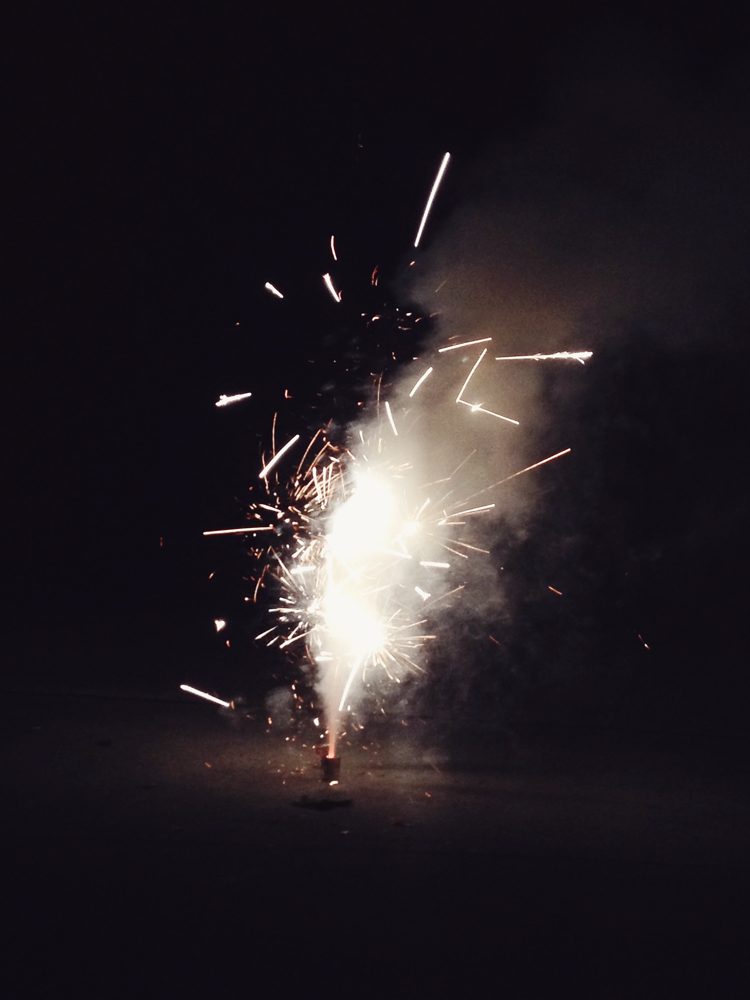 Fourth of July driveway fireworks