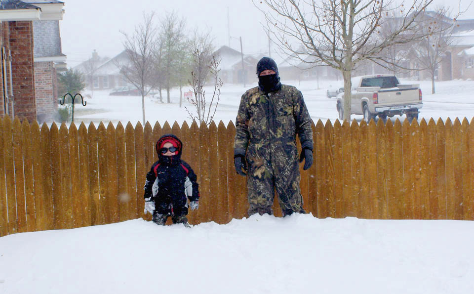 Jeremy and Chuck in the one day blizzard