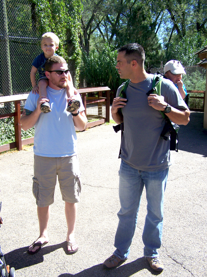 chuck and andrew at the zoo