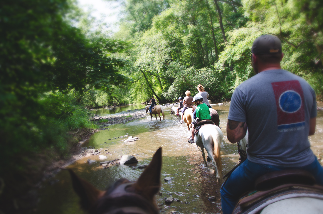 Through the river